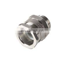 Single Sealing Flameproof Nickel Plated Shielded Brass Cable Gland For Electrical Distribution Box thumbnail-3