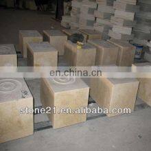 Beige Marble Pedestal