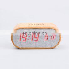 Bathroom Customized Design Wooden Luxury's Table Desktop Luminous Digital Clock Men Gift Wireless Charger thumbnail-5