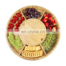 Rotating Bamboo Serving Tray and Cheese Serving Platter thumbnail-3