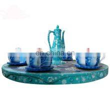 Theme Park Folded Ride With Trailer Coffee Cup Ride Family Amusement for Adult and Kids Coffee Cup Rides