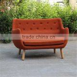 2 Seats Finn Juhl Wood Legs Pelican Chair thumbnail-2