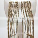 Bead metal brass chain 1.2mm spool cutting designs made of brass can plated gold or silver for door curtain decorative