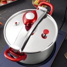Stainless Steel Pressure Cooker 304 Household Gas Stove Electromagnetic Stove Special Thick Explosion-proof Pressure Cooker Large Capacity