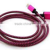 Good Quality 1M Length Phone Charger Nylon Usb Cable Micro thumbnail-1