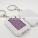 Colorful Solar Power Flashlight 3 Leds Keychain thumbnail-2