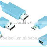 Multi Function Mhl to Vga Adapter Cable for Samsung Galaxy Note 3 Note 2 s4 s3 Mhl Cable thumbnail-2