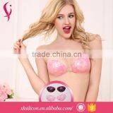 OEM Cheap Design Beautiful Sexy Printed Cute Girls Invisible Silicone Bra For Bikini thumbnail-1