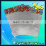 PET Top Zipper Packing Bag/self Adhesive Plastic Bag With Header