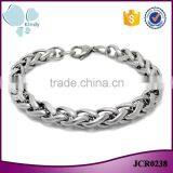 Kindy Jewelry JCB0238 Natural Color 316l Stainless Steel Chain Bracelet for Men Supplier's Choice thumbnail-1