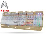 2016 A-bomb Latest and cheapest Mechanical hand feeling keyboard wired mechanical gaming keyboard backlight keyboard