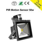 Floodlight 50W With PIR Sensor CE ROHS 3 Years Warranty