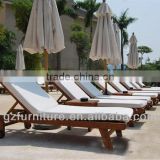 New model poolside wooden sun loungers