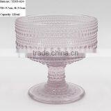 Press Unique Drinking Ware/cheap Wine Goblet, Ice-cream Bowl, Tumbler in Colored Glass With Raindrop Designs Emboss thumbnail-3