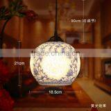 Vintage LED Pendant Light Blue White Porcelain Ceramic Loft Coffee Bar Restaurant Kitchen Lights thumbnail-4