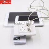 China Factory BIHU Double USB 5V 2100mA Wall Socket and Switch Charger