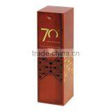 Wholesales Handmade Red Brown Beautiful 1 Bottle Wooden Wine Gift Box thumbnail-1