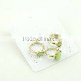 Hot Time Many Sizes Gold Color Alloy Resin Costom Finger Ring Sets thumbnail-3
