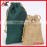 Promotional Jute Shopping Bag Wholesale Small Drawstring Jute Bags