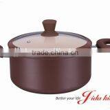 Forged Aluminum Stew Pot With Silicon Rim Lid and Induction Bottom thumbnail-1
