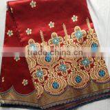 African George Wrapper Raw Silk George Fabric for Dress in Stock thumbnail-1