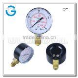 High Quality Black Steel Bourdon Tube Low Air Pressure Gauge thumbnail-1