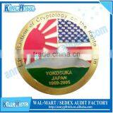 Soft Enamel With Epoxy Domed Brass Navy Coin thumbnail-2