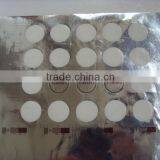 2014 Cheaper Price Glossy and Shiny Silver / Gold Color Round Shape Label,sticker for Cosmestic, Wine, Electronic Products