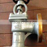 Seawater System Angle Flanged Cast Steel Globe Valves thumbnail-1