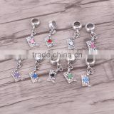 Mixed Crystal Dangle Beads For Jewelry Making Fit European Style Charm Bracelet Findings