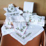 Embroidery Cotton Linen Mixed Color Border Table Clothes thumbnail-5