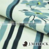 Blue Flower Pattern Print Flocking Flocked Fabrics for Sofa thumbnail-5
