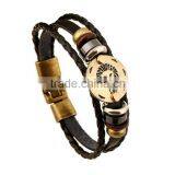 Stainless Steel Leather Wrap Bracelet thumbnail-3