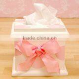 Household Elegant Paper Tissue Box With Ribbon Wholesale thumbnail-1