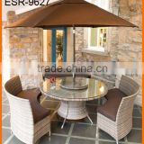 Garden Round Table Chair Set KD Rattan Dining Furniture