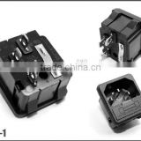 iec 320 c14 male connector electrical plug connectors with fuse