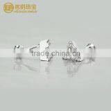 Fashion Geometric Figure Sterling Silver Gemstone Stud Earrings for Stylish Women thumbnail-4