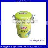 Airtight Round Tea Tin Canister