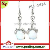 chams silver white opal drop earrings
