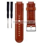 Luxury Leather Watch Bracelet Band Strap For Garmin Vivoactive ApproachS2 S4