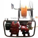 Frame gasoline engine pump sprayer