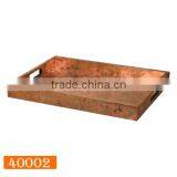 Copper Antique Rectangular Tray For Serving Beer thumbnail-1