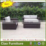 Rattan Aluminum Frame Garden Sofa Set With Cushion Outdoor Furniture thumbnail-4