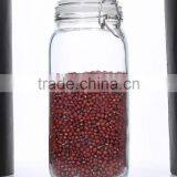 Set 5 Clear Eco-friendly Square Glass Storage Jars With Clip Locking Lid thumbnail-2