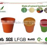 OEM available No pollution Antique bamboo fiber flower pots