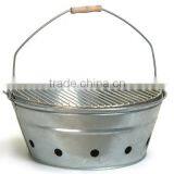 2015 Garden BBQ Bucket Outdoor Portable Charcoal Zinc Metal Grill thumbnail-1