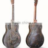 Ancient Finish Copper Alloy Body Tri-cone Resonator Guitar
