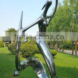 Stainless Steel Modern Woman Sculpture Dancing Outdoor Garden Decor thumbnail-3