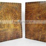 Indian Super Fine Handmade Vintage Embossed Tree of Life Design Leather Notebook thumbnail-1