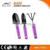 soft touch handle 3pcs garden tools set with trowel/shovel/cultivator